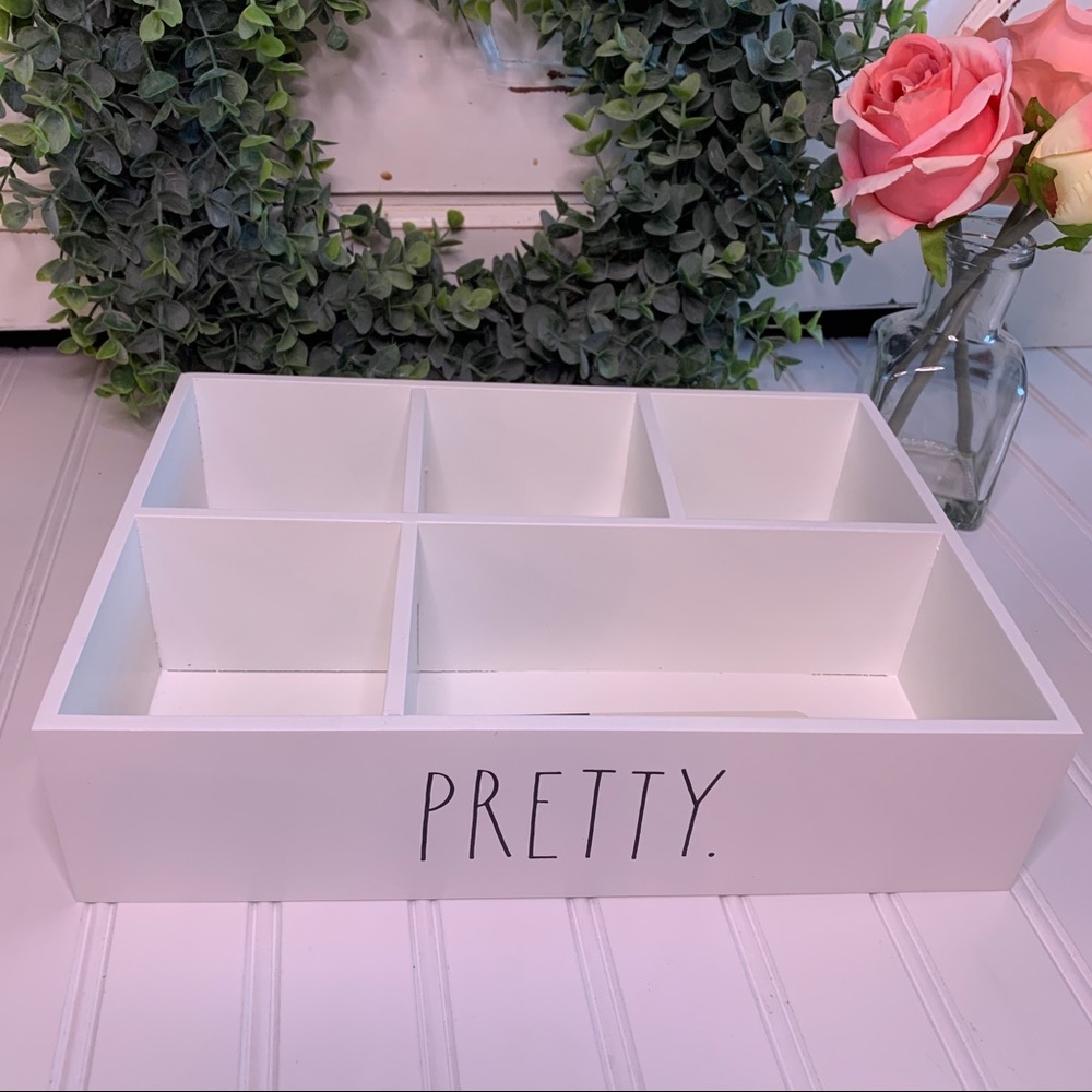 Rae Dunn PRETTY Wood Box Organizer - Picture 5 of 5